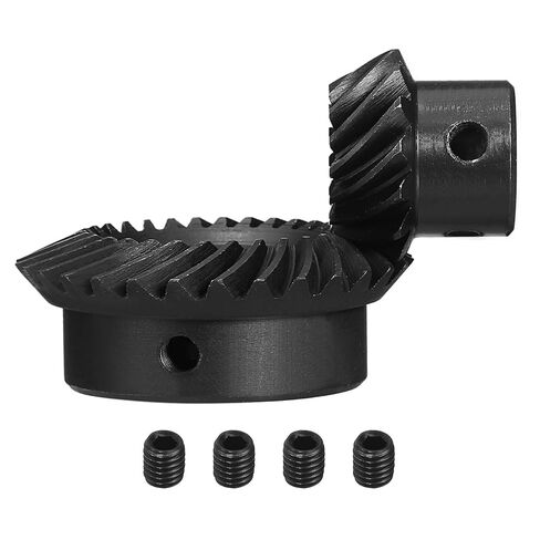 uxcell 90 Degree 1 : 2 Shaft Hole Tapered Bevel Gear, 2 Pcs 1.5 Mod 8mm Bore 18 Teeth Left Hand and 10mm Bore 36 Teeth Right Hand Ground Spiral Steering Gears for Mechanical Rotation in Saudi Arabia