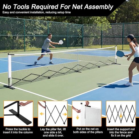 22ft Telescopic Ball Posts with Wheels Movable Net Posts Aluminum Alloy Retractable for Backyards Driveways & Garages in Kuwait