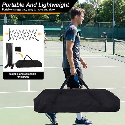 Pickleball Net Portable Outdoor, 22ft Telescopic Retractable Pickle Ball Net with Wheels for Daily Use & Contest, Driveway Pickleball Net with Carry Bag for Indoor & Outdoor Courts Backyards in Kuwait