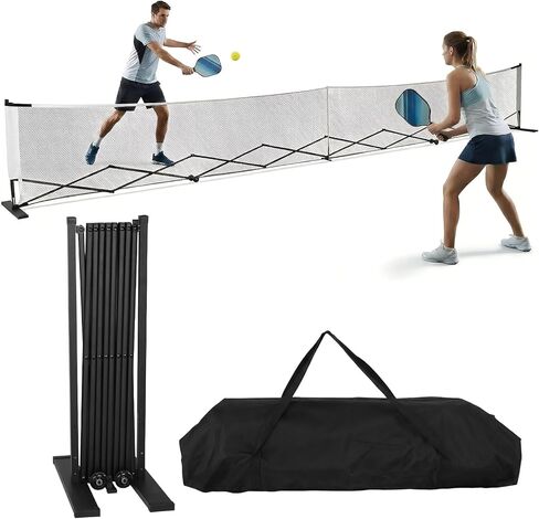 Pickleball Net Portable Outdoor, 22ft Telescopic Retractable Pickle Ball Net with Wheels for Daily Use & Contest, Driveway Pickleball Net with Carry Bag for Indoor & Outdoor Courts Backyards in Kuwait