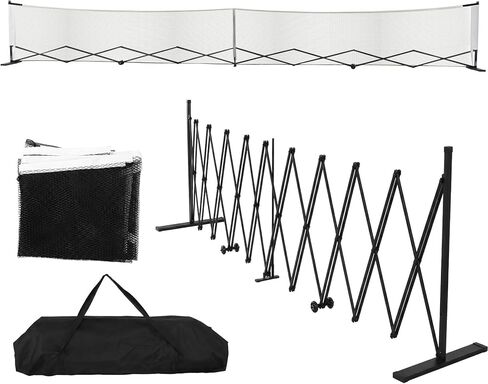 22ft Telescopic Ball Posts with Wheels Portable Ball Net Frames Aluminum Alloy Retractable for Backyards Driveways & Garages in Kuwait