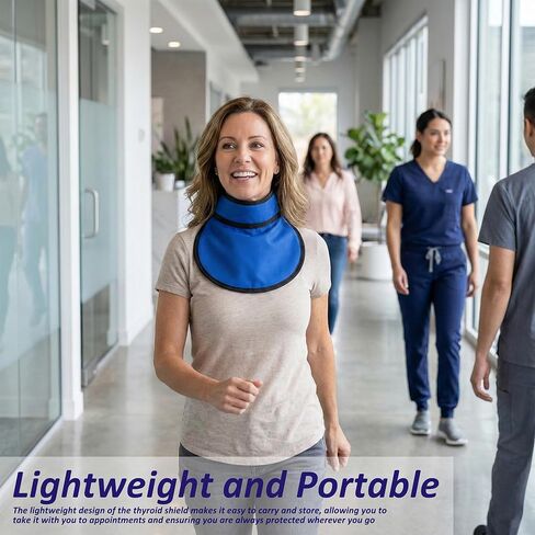 Radiate Thyroid Shield Collar, Thyroid Wrap for Neck, 0.5mmPb Lead Safety Collar, for Scanning Area Scatter Protection, Lead Protection, Imaging Safety Wear in Kuwait