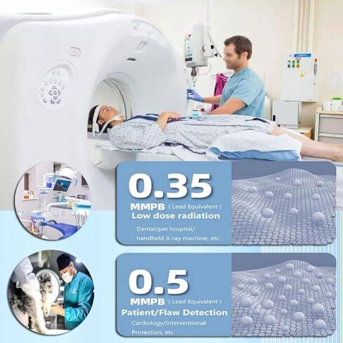 X-Ray Shield Lead Apron, X Ray Dental Lead Vest with Thyroid Shield Collar, Radiation Protection Apron for Dentist Xray Machine Lead Xray Vest, 92x60cm.(0.5 mmpb,X-Large) in Saudi Arabia