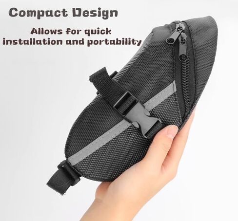 Bike Seat Bag, Saddle Bag Bicycle Under Seat Cycling Accessories, Bike Storage Bag for Mountain or Road Bike in Kuwait