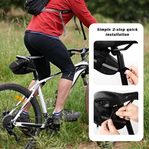 Bike Seat Bag, Saddle Bag Bicycle Under Seat Cycling Accessories, Bike Storage Bag for Mountain or Road Bike in Kuwait