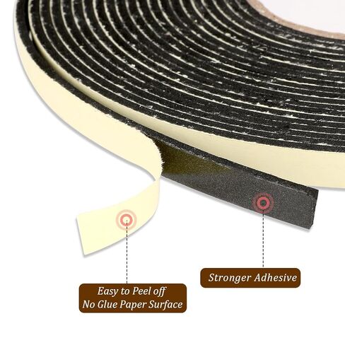 Sliverdew Speaker Gasket Tape, 50Ft Car Speaker Sealing Tape Foam Grip Tapes Soundproofing Waterproofing Automotive Insulation Foam Gasket-Tape 1mm Thick 5mm Width in Saudi Arabia