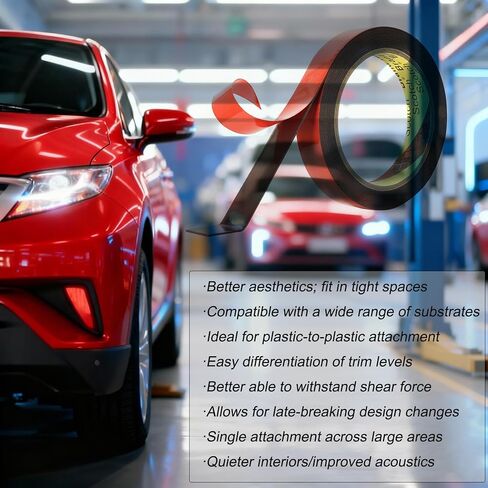 3M Acrylic Plus Tape for Automotive Made of 3M PT1100 0.2"×10Ft Double Sided Tape Heavy Duty for Moldings Claddings Panels Pads and bonding to Automotive Trim in Kuwait