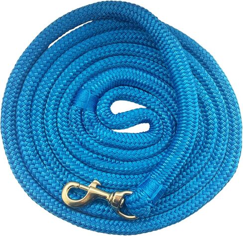 All-Purpose Nylon Horse Lead Rope | Lightweight and Soft Lead Rope | Double Braided |(Black, 10') in Kuwait