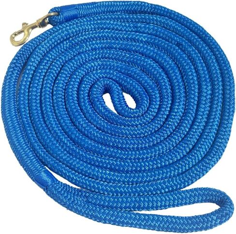 Double Braided Nylon Horse Lead Rope with Snap Hook, Black, 15 FT, Durable Lightweight (Black, 15FT) in Saudi Arabia