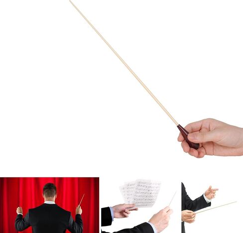 Music Conductor Batons, Wood Handle Musical Conducting Batons Orchestra Conducting Band Music Batons for Leader, Box: 44 * 3.5 * 3.5cm, Balck in Saudi Arabia