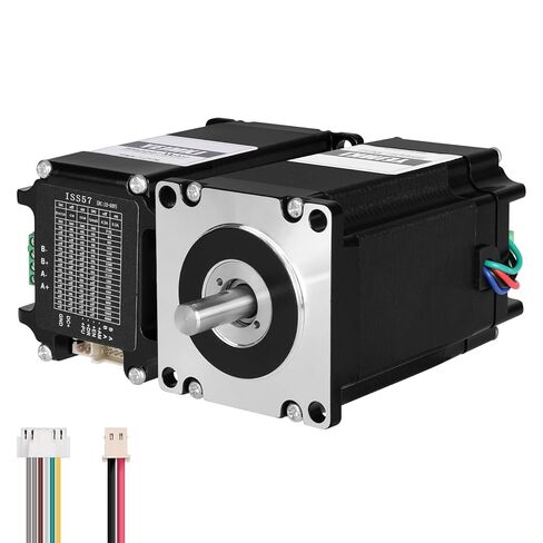 Nema 23 Closed Loop Stepper Motor with Integrated Closed Loop Stepper Driver 1.8‌°‌ 2 Phase 1.8Nm(254.9oz·in) High Torque Bipolar 0.45Ω 4.0A 94mm Cable 0.3M for CNC Mill Lathe in Kuwait