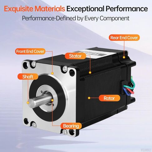 Nema 23 Closed Loop Stepper Motor with Integrated Closed Loop Stepper Driver 1.8‌°‌ 2 Phase 1.8Nm(254.9oz·in) High Torque Bipolar 0.45Ω 4.0A 94mm Cable 0.3M for CNC Mill Lathe in Kuwait