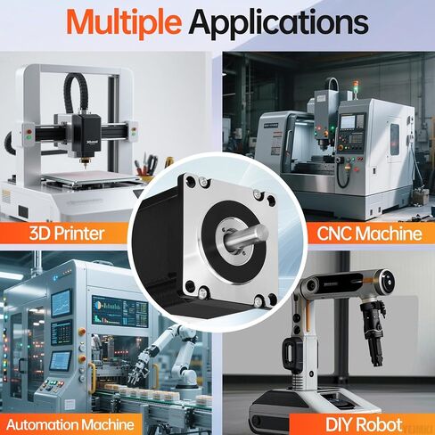 Nema 23 Closed Loop Stepper Motor with Integrated Closed Loop Stepper Driver 1.8‌°‌ 2 Phase 1.8Nm(254.9oz·in) High Torque Bipolar 0.45Ω 4.0A 94mm Cable 0.3M for CNC Mill Lathe in Kuwait