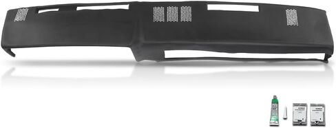 لوحة داش Dash Dashboard Cover Black Plastic متوافقة مع GMC Chevy بالحجم الكامل Pickup 1981-1987 ، Fit GMC Chevy SUV 1981-1991 in Saudi Arabia
