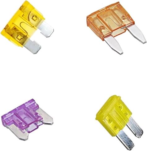 10pcs/lot Fuse Mini Small Medium Micro 2 Car Fuse 2A 3A 5A 7.5A Ampere Clip Fuse Set for Car Truck (Color : MINI_10 PCS, Size : 4A) in Saudi Arabia