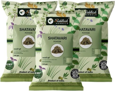 Shatavari Root Powder 100g Pack of 3 | Pure Herbal Powder | Traditional Botanical Preparation | Plant-Based Product in Saudi Arabia