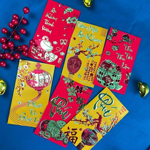 المظلات الحمراء للعام الفيتنامي الجديد ، 20 في المائة من مهرجان الربيع الآسيوي المحظوظين الحزم الحمراء ، 2025 سنة من الأظرف الحمراء للثعبان لزخارف السنة الجديدة في فيتنام/فونج بيو موو. in Kuwait