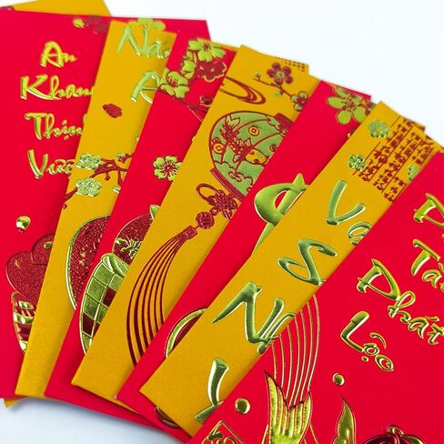 المظلات الحمراء للعام الفيتنامي الجديد ، 20 في المائة من مهرجان الربيع الآسيوي المحظوظين الحزم الحمراء ، 2025 سنة من الأظرف الحمراء للثعبان لزخارف السنة الجديدة في فيتنام/فونج بيو موو. in Kuwait