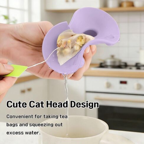 3PCS Silicone Cup Covers, Cat-Designed Cup Cover with Silicone Tea Bag Holder Mug Lid, Tea Mug Topper, for Coffee Milk Tea in Saudi Arabia