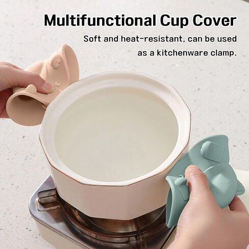 3PCS Silicone Cup Covers, Cat-Designed Cup Cover with Silicone Tea Bag Holder Mug Lid, Tea Mug Topper, for Coffee Milk Tea in Saudi Arabia
