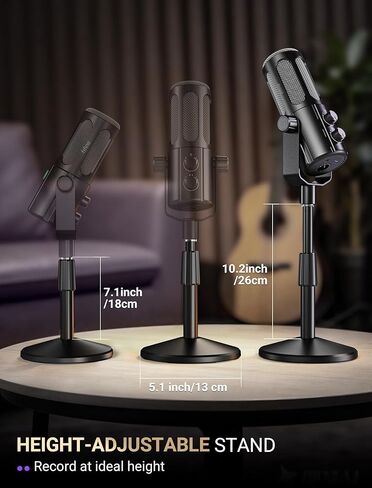 FIFINE AmpliTank TANK6S Vocal-Dynamic-Microphone, XLR-USB-Podcast-Microphone with Desktop Stand, Mute Button, Volume Knob, Studio Metal Built, Streaming-Mic for Content Creation, Music Recording in Saudi Arabia