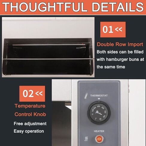 Commercial Burger Buns Toaster,Electric Vertical Burger Baking Machine,1400PCS/H,50-300℃ Adjustable,Automatic Conveyor Toaster,2000w in Kuwait