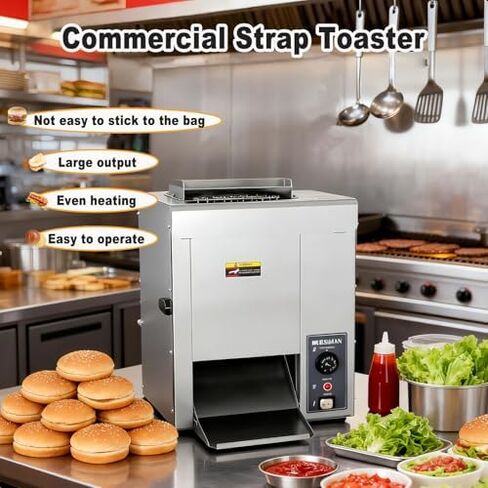 2000wCommercial Vertical Hamburger Toaster Machine Food Grade Stainless Steel Auto Bun Griller Toasting Machine,for Fast Food,Diner,Bakery in Saudi Arabia