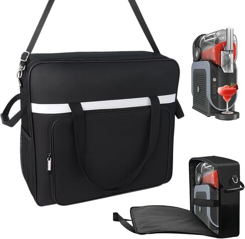 حقيبة حمل متوافقة مع ماكينة سلوشي نينجا سلوشي، حقيبة حمل ماكينة سلاشي المحمولة في الهواء الطلق، حقيبة سفر لصانع المشروبات المجمدة مقاومة للصدمات لـ FS301/FS300، فتحة أمامية ومقابض جانبية in Kuwait