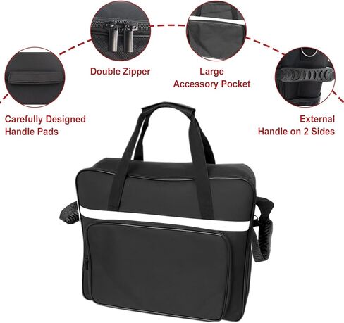 حقيبة حمل متوافقة مع ماكينة سلوشي نينجا سلوشي، حقيبة حمل ماكينة سلاشي المحمولة في الهواء الطلق، حقيبة سفر لصانع المشروبات المجمدة مقاومة للصدمات لـ FS301/FS300، فتحة أمامية ومقابض جانبية in Kuwait