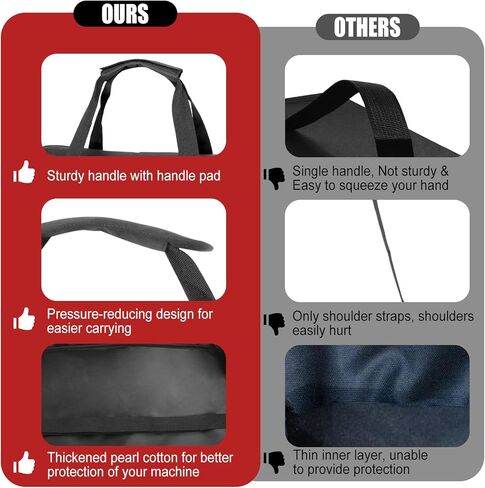 حقيبة حمل متوافقة مع ماكينة سلوشي نينجا سلوشي، حقيبة حمل ماكينة سلاشي المحمولة في الهواء الطلق، حقيبة سفر لصانع المشروبات المجمدة مقاومة للصدمات لـ FS301/FS300، فتحة أمامية ومقابض جانبية in Kuwait