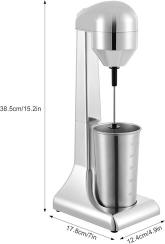 Milk Shake Machines, 2-Speed Commercial Milkshake Maker & Milk Frother with 16.9 oz Stainless Steel Cup, 100W Countertop Electric Milk Electric Drink Mixer for Milk Tea Stores,Homes(Silver) in Saudi Arabia