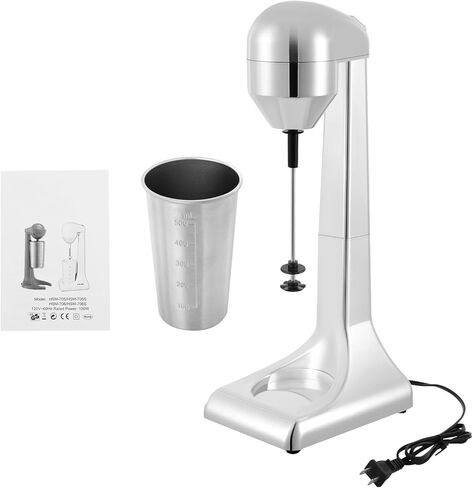 Milk Shake Machines, 2-Speed Commercial Milkshake Maker & Milk Frother with 16.9 oz Stainless Steel Cup, 100W Countertop Electric Milk Electric Drink Mixer for Milk Tea Stores,Homes(Silver) in Saudi Arabia
