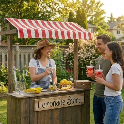 7-Piece Lemonade Stand Supplies Kit – Includes Straw Hole Puncher for Plastic Cups, Handheld Lemon Juicer, Fruit Muddler & Wire Masher in Kuwait