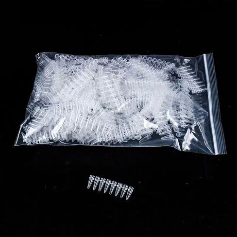 أنابيب PCR - جدار رقيق PCR 0.2 مل مع غطاء مسطح، شريط مكون من 8 أنابيب، خالي من DNase/RNase، حزمة مكونة من 200 قطعة (يشمل الغطاء) in Kuwait