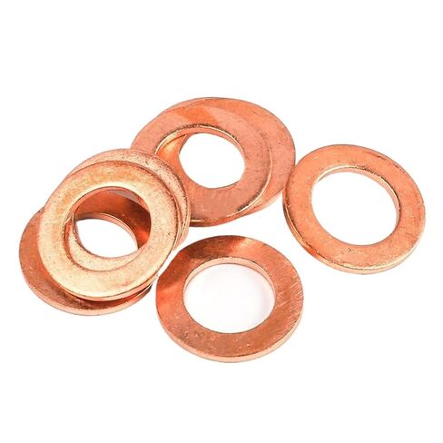 washers, Brass Flat Washer Sealing Rings Copper Washers M5-M24 Assorted Pack(M5x9x1(40pcs)) in Kuwait