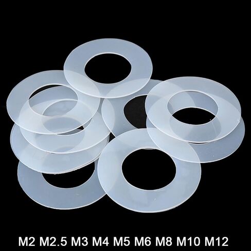 Silicone Flat Washers 10pcs Food Grade M2 M3 M4 M5 M6 M8 M10 M12 OD4 16 28 40mm(4x15x1.5mm) in Saudi Arabia