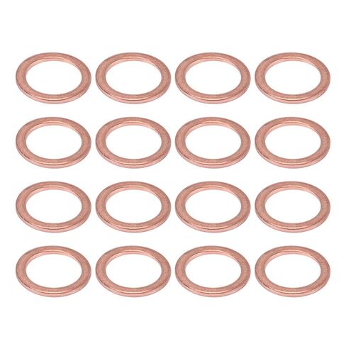 غسالات، حلقات إغلاق نحاسية مسطحة 20 قطعة 10 مم × 14 مم 1 مم فاصل نحاسي in Kuwait