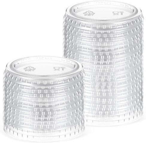 200 Pcs Plastic Cup Lids for 1.5oz to 2oz Portion Cups Disposable Clear Portion Cup Lids Souffle Lid Plastic Food Prep Supplies for Restaurant, Cafe, Catering, Party in Saudi Arabia