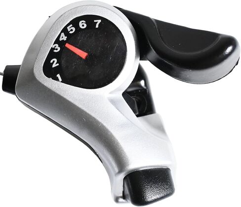 7 Speed Thumb Shifter, 3X7 Thumb Gear Shifters One Pair TX50-7 Lever and Set, Bike Gear Shifter Bike Parts Accessories Outdoor Mountain Bicycle for Road City Mountain (Silver) in Saudi Arabia