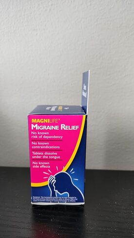 MagniLife لتخفيف الصداع النصفي، تشكيل غير معتاد، 90 قرصًا للمعالجة المثلية، دواء الصداع النصفي لحساسية الضوء والصوت، والغثيان، وعدم وضوح الرؤية والضغط، وتخفيف آلام الصداع سريع الذوبان in Kuwait