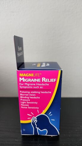 MagniLife لتخفيف الصداع النصفي، تشكيل غير معتاد، 90 قرصًا للمعالجة المثلية، دواء الصداع النصفي لحساسية الضوء والصوت، والغثيان، وعدم وضوح الرؤية والضغط، وتخفيف آلام الصداع سريع الذوبان in Kuwait