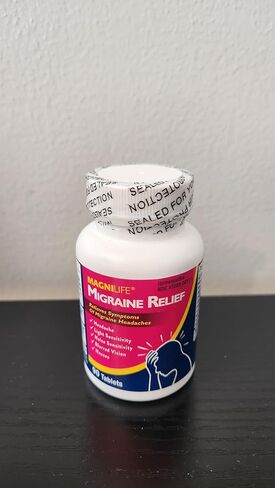 MagniLife لتخفيف الصداع النصفي، تشكيل غير معتاد، 90 قرصًا للمعالجة المثلية، دواء الصداع النصفي لحساسية الضوء والصوت، والغثيان، وعدم وضوح الرؤية والضغط، وتخفيف آلام الصداع سريع الذوبان in Kuwait