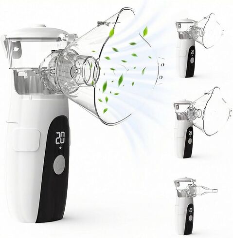 جهاز استنشاق الحيوانات الأليفة من iKeener للكلاب والقطط، جهاز استنشاق شبكي محمول مزود بأوضاع مزدوجة، وظيفة التنظيف التلقائي، جهاز استنشاق رذاذ هادئ لمشاكل تنفس الحيوانات الأليفة in Kuwait