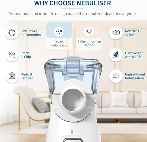 Home Use Pet Nebulizer Machine for Cats and Dogs, Handheld Design with Mask-01 in Kuwait