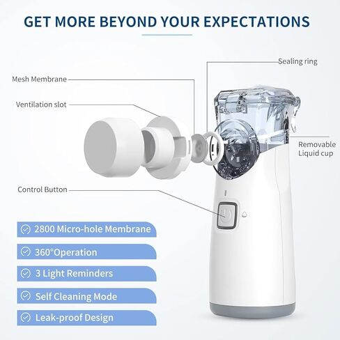 Home Use Pet Nebulizer Machine for Cats and Dogs, Handheld Design with Mask-01 in Kuwait