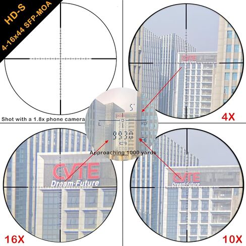 WestHunter Optics HD-S 4-16x44 SFP Riflescopes, 30mm Tube Second Focal Plane Tactical Precision 1/4 MOA Shooting Scope | Shooting Kit in Kuwait