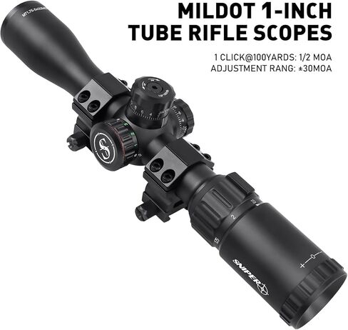 1.75-5x32MD Rimfire 1-inch Tube Rifle scopes Illumination in Red, Green, for Hunting Airsoft Shooting (1.75-5x32MD) in Saudi Arabia