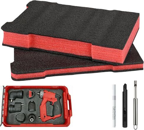 2 عبوة من الفوم تناسب أدوات صندوق الأدوات DIY (قلم تحديد أبيض، سكين أدوات احترافية وثقب إسفنجي) يمكن قصها بنفسك لتناسب مع حماية من الصدمات in Kuwait