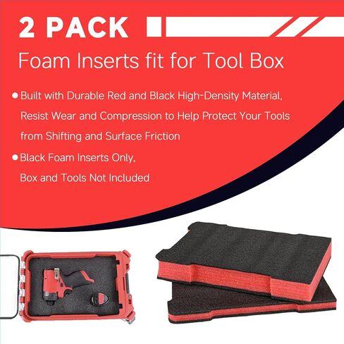 2 عبوة من الفوم تناسب أدوات صندوق الأدوات DIY (قلم تحديد أبيض، سكين أدوات احترافية وثقب إسفنجي) يمكن قصها بنفسك لتناسب مع حماية من الصدمات in Kuwait