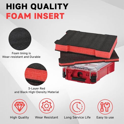 2 عبوة من الفوم تناسب أدوات صندوق الأدوات DIY (قلم تحديد أبيض، سكين أدوات احترافية وثقب إسفنجي) يمكن قصها بنفسك لتناسب مع حماية من الصدمات in Kuwait